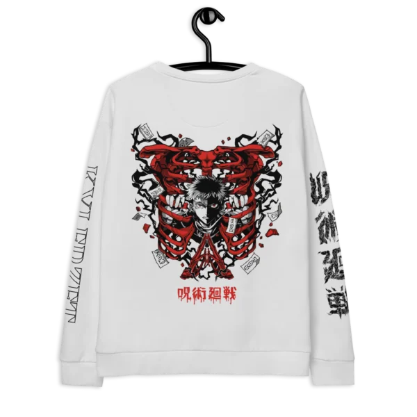 KYLERZET Jujutsu Kaisen Sukuna Print Organic Cotton Sweatshirt