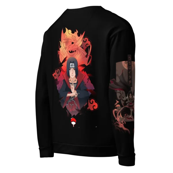 KYLERZET 340 GSM Itachi Uchiha Anime Print Sweatshirt - Premium Organic Cotton