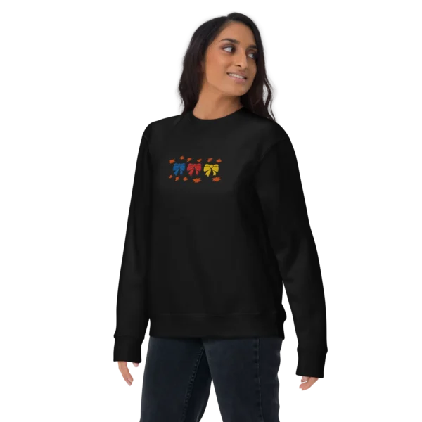 Cute Hair Colorful Bow Embroidered Sweatshirt – KYLERZET