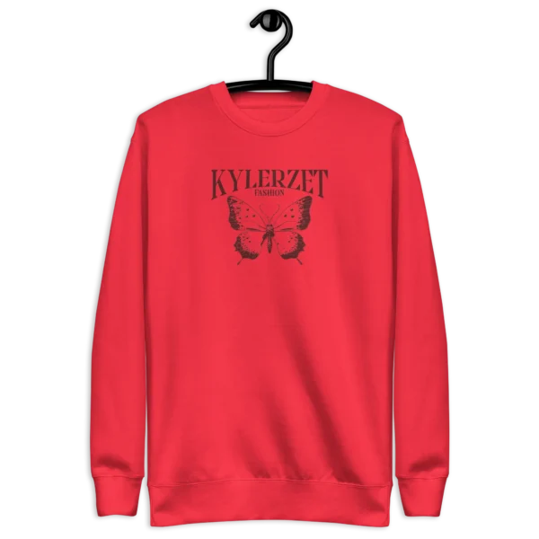 KYLERZET Butterfly & Flower Embroidered Organic Cotton Sweatshirt