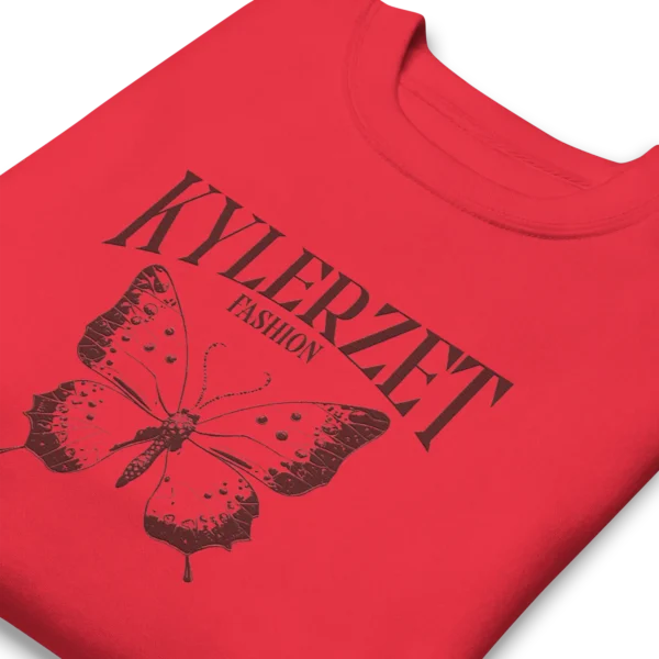 KYLERZET Butterfly & Flower Embroidered Organic Cotton Sweatshirt