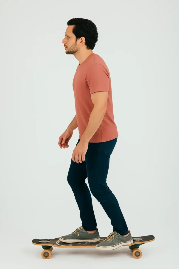 Micro Crap Cotton Blend Fabric Round Neck Rose Gold Color T-shirt